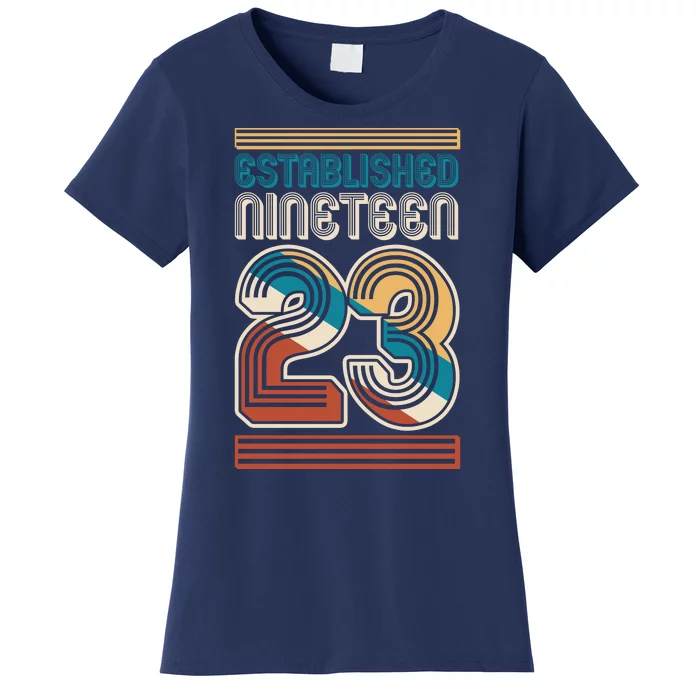 Retro Established Nineteen 23 1923 100th Birthday Women's T-Shirt