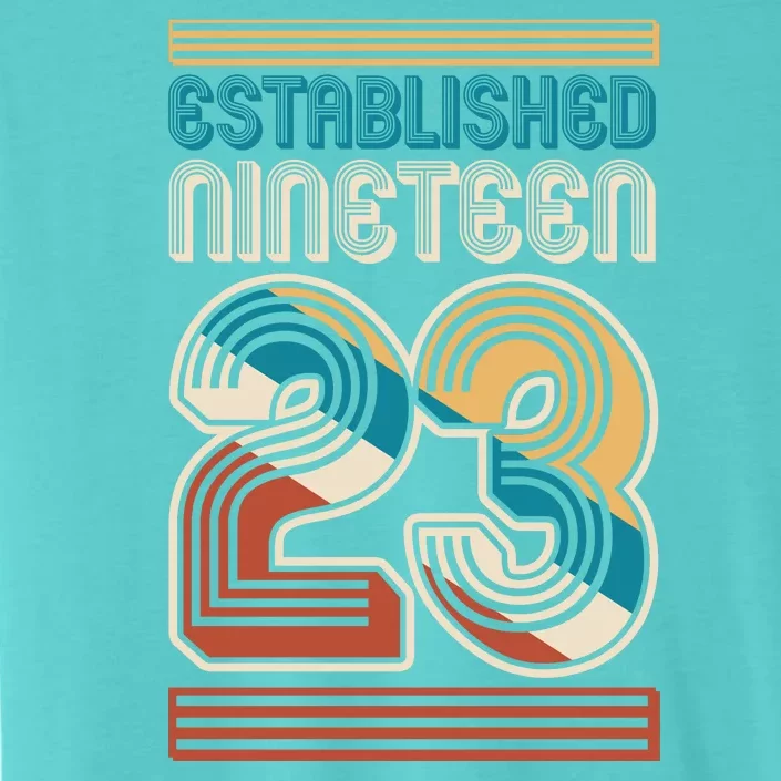 Retro Established Nineteen 23 1923 100th Birthday ChromaSoft Performance T-Shirt