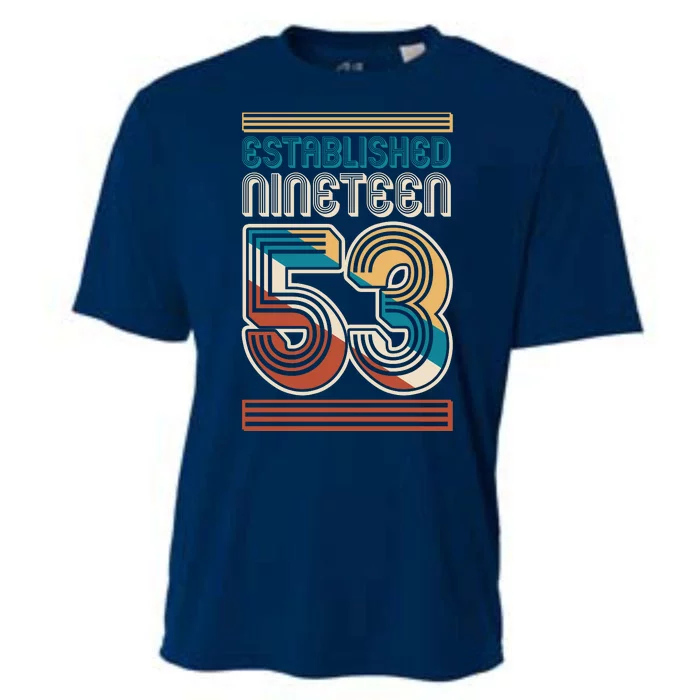 Retro Established Nineteen 53 1953 70th Birthday Cooling Performance Crew T-Shirt