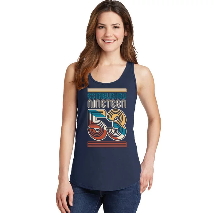 Retro Established Nineteen 53 1953 70th Birthday Ladies Essential Tank