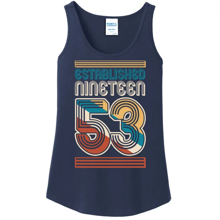 Retro Established Nineteen 53 1953 70th Birthday Ladies Essential Tank