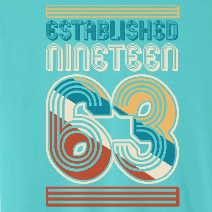 Retro Established Nineteen 63 1963 60th Birthday ChromaSoft Performance T-Shirt