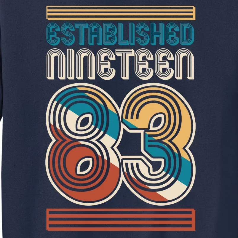 Retro Established Nineteen 83 1983 40th Birthday Sweatshirt