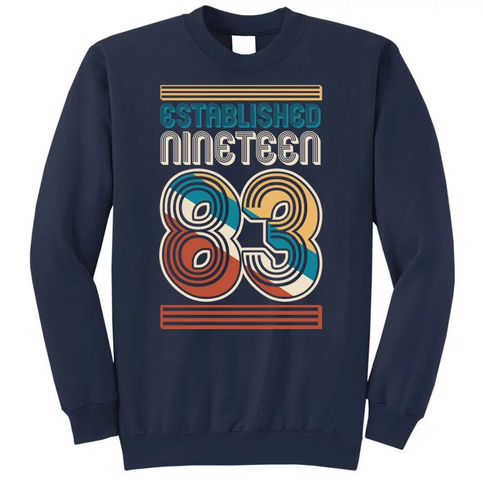 Retro Established Nineteen 83 1983 40th Birthday Sweatshirt