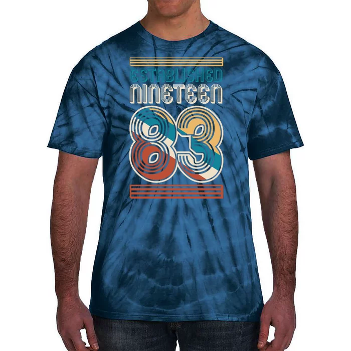 Retro Established Nineteen 83 1983 40th Birthday Tie-Dye T-Shirt