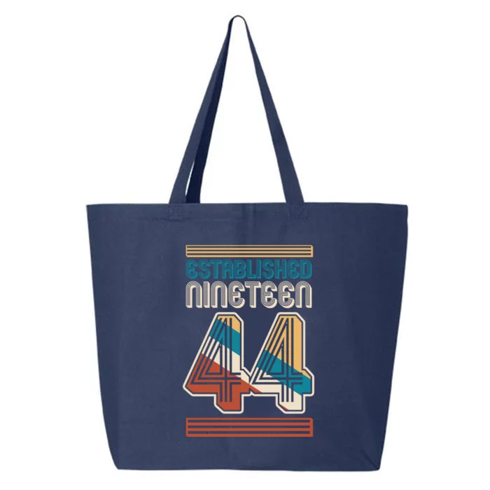 Retro Established Nineteen 44 1944 80th Birthday 25L Jumbo Tote