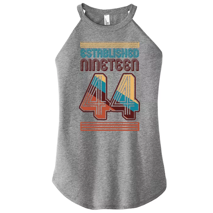 Retro Established Nineteen 44 1944 80th Birthday Women’s Perfect Tri Rocker Tank