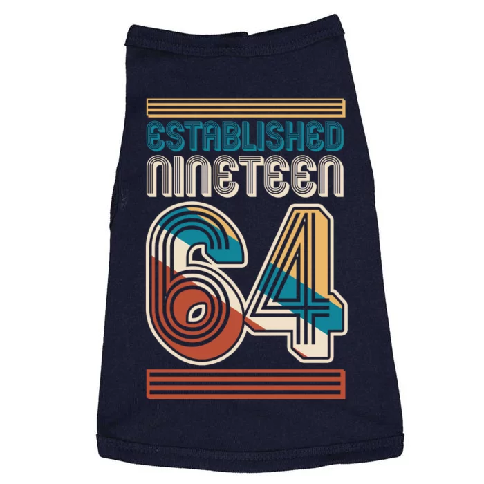 Retro Established Nineteen 64 1964 60th Birthday Doggie Tank