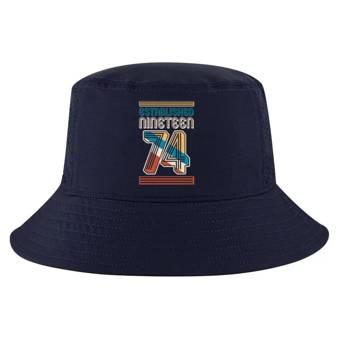 Retro Established Nineteen 74 1974 50th Birthday Cool Comfort Performance Bucket Hat