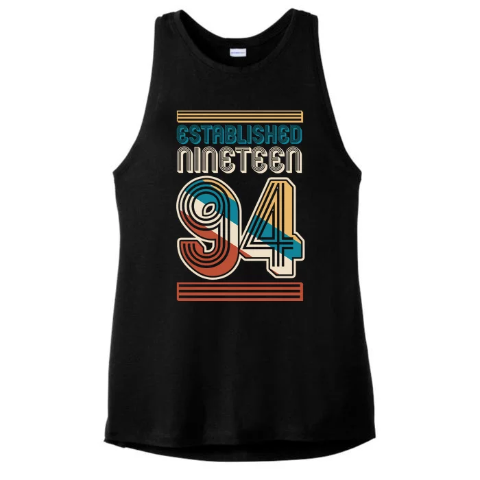 Retro Established Nineteen 94 1994 30th Birthday Ladies Tri-Blend Wicking Tank