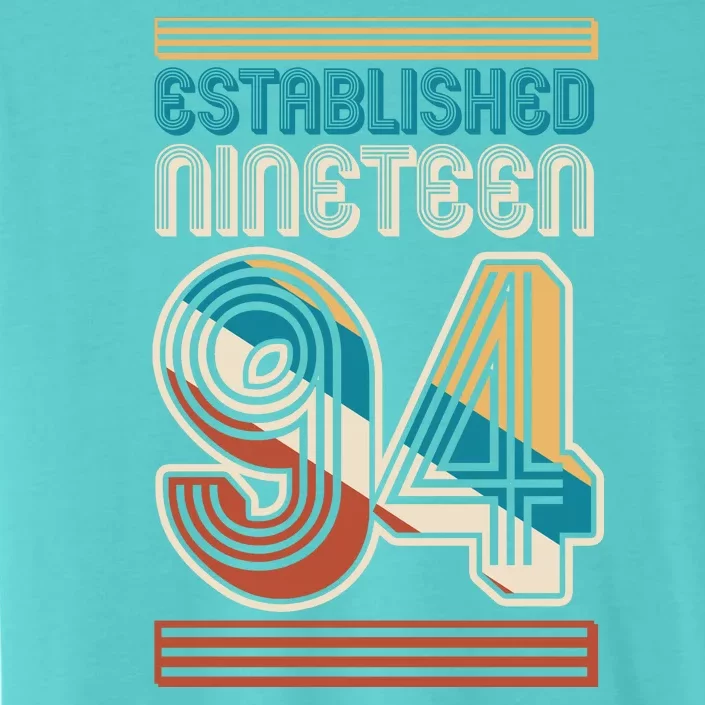 Retro Established Nineteen 94 1994 30th Birthday ChromaSoft Performance T-Shirt