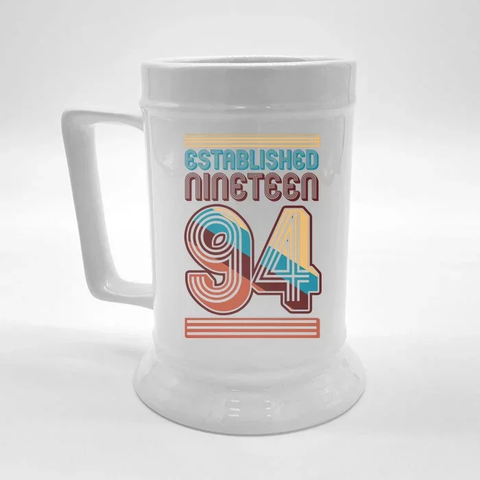 Retro Established Nineteen 94 1994 30th Birthday Front & Back Beer Stein