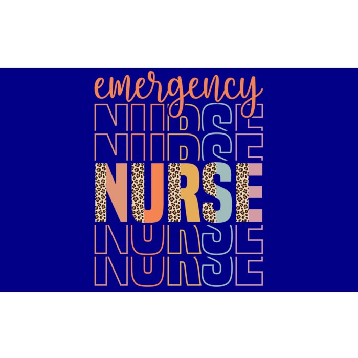 Retro Emergency Nurse Leopard Design Funny Nursing Vintage Gift Bumper Sticker