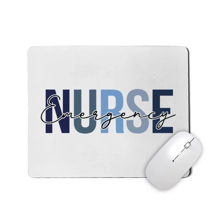 Retro Emergency Nurse Print For Nursing Student Mousepad