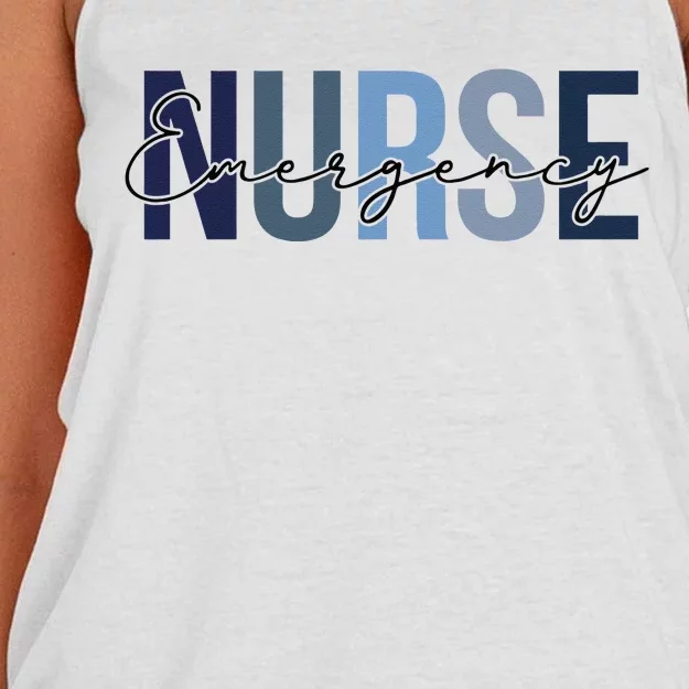 Retro Emergency Nurse Print For Nursing Student Women's Knotted Racerback Tank