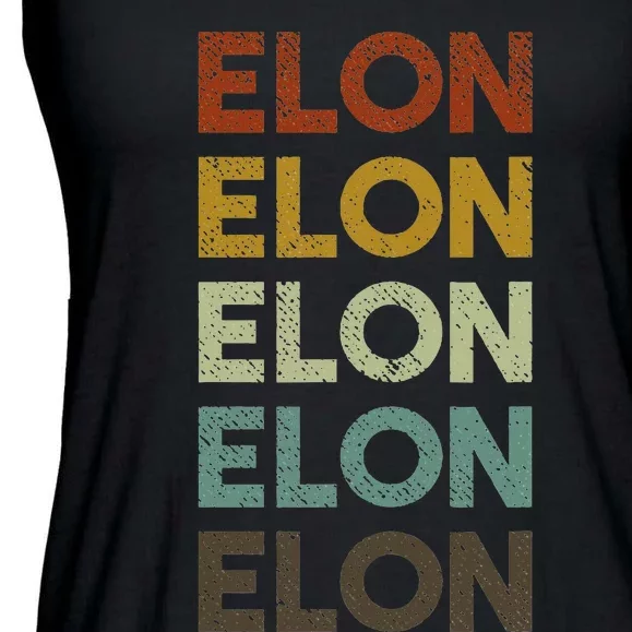 Retro Elon North Carolina Ladies Essential Flowy Tank