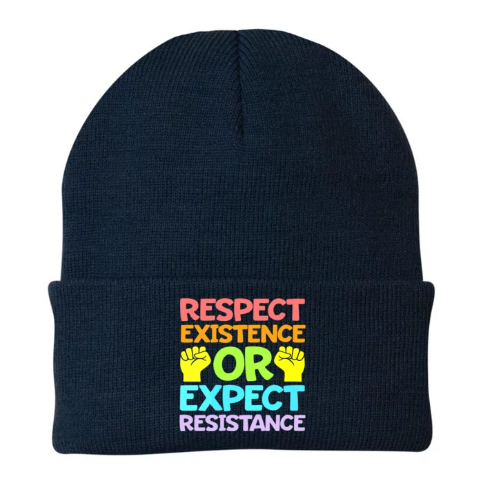 Respect Existence Or Expect Resistance Knit Cap Winter Beanie