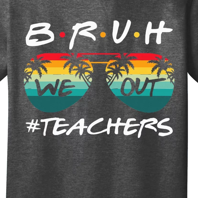 Retro End Of School Year Teacher Summer Bruh We Out Teachers T-Shirt