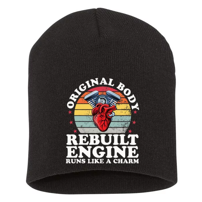 Rebuilt Engine Open Heart Surgery Recovery Survivor Short Acrylic Beanie