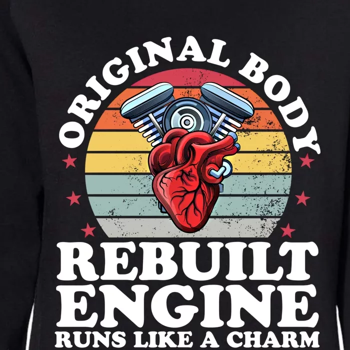 Rebuilt Engine Open Heart Surgery Recovery Survivor Gift Womens California Wash Sweatshirt