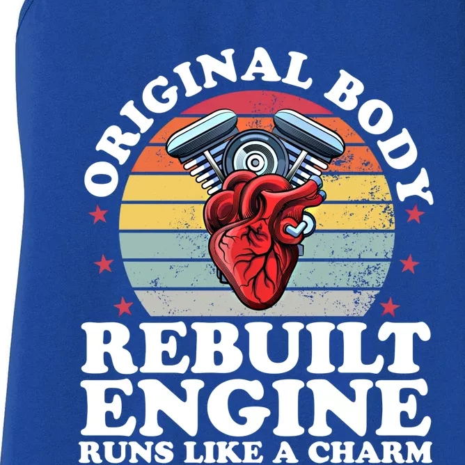 Rebuilt Engine Open Heart Surgery Recovery Survivor Gift Women's Racerback Tank