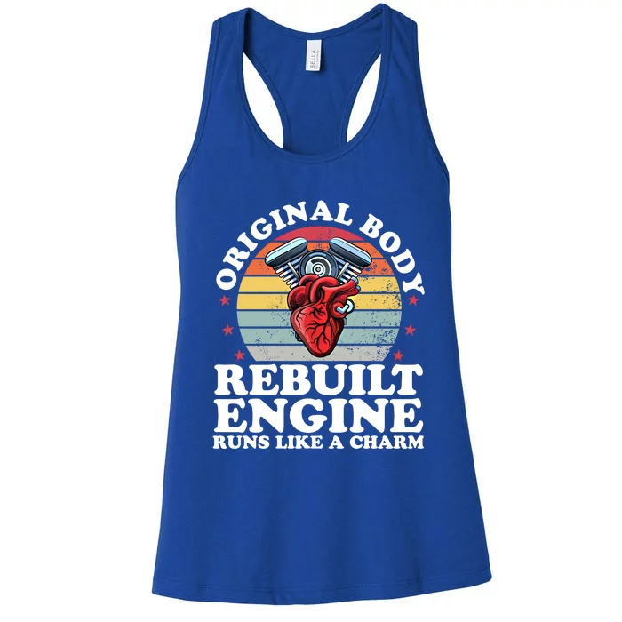 Rebuilt Engine Open Heart Surgery Recovery Survivor Gift Women's Racerback Tank