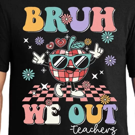 Retro End Of School Year Teacher Summer Bruh We Out Teachers Pajama Set