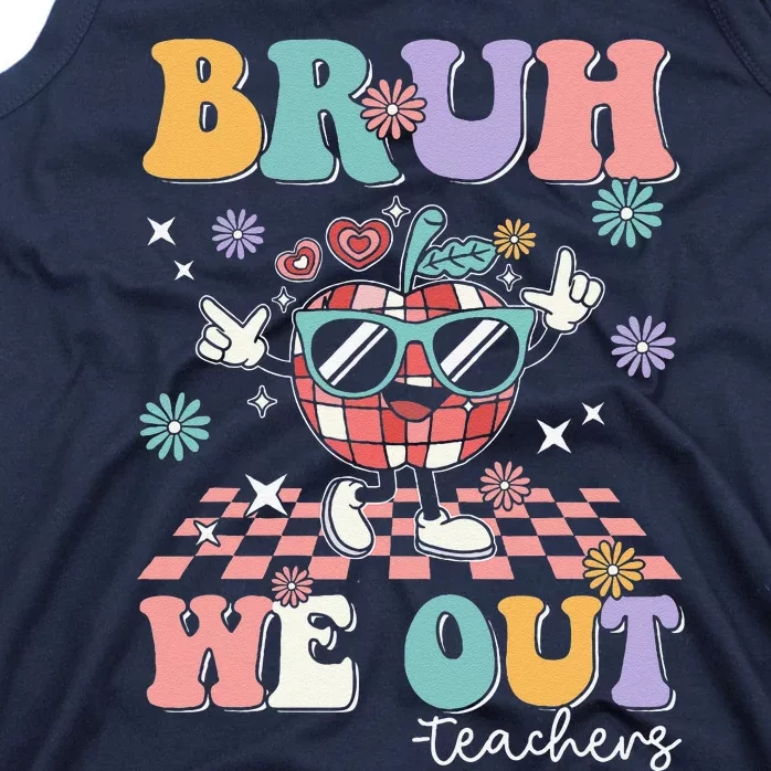 Retro End Of School Year Teacher Summer Bruh We Out Teachers Tank Top