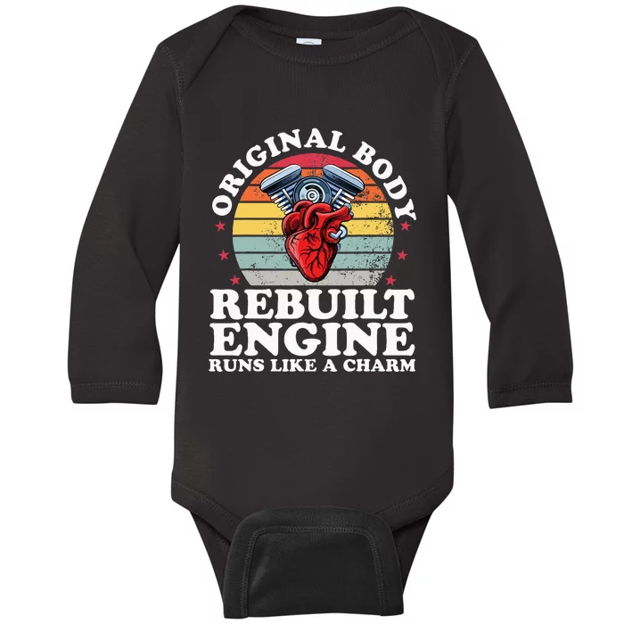 Rebuilt Engine Open Heart Surgery Recovery Survivor Baby Long Sleeve Bodysuit