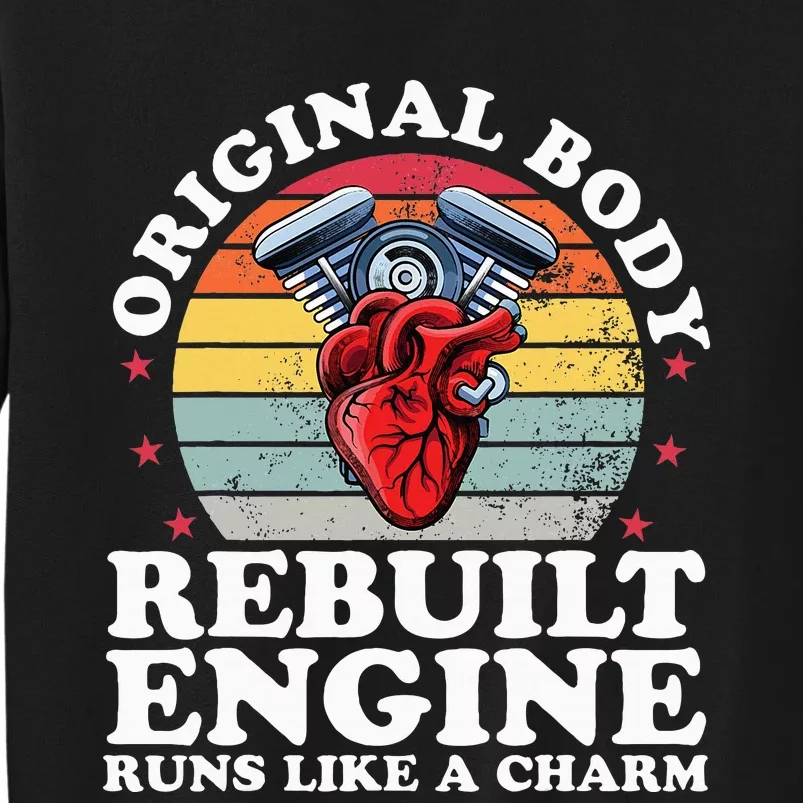 Rebuilt Engine Open Heart Surgery Recovery Survivor Tall Sweatshirt