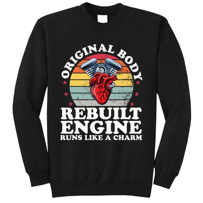 Rebuilt Engine Open Heart Surgery Recovery Survivor Tall Sweatshirt