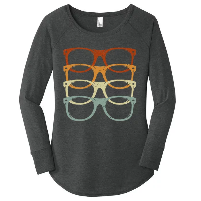 Retro Eyeglass Optician Eye Doctor Ophthalmology Optometrist Women's Perfect Tri Tunic Long Sleeve Shirt