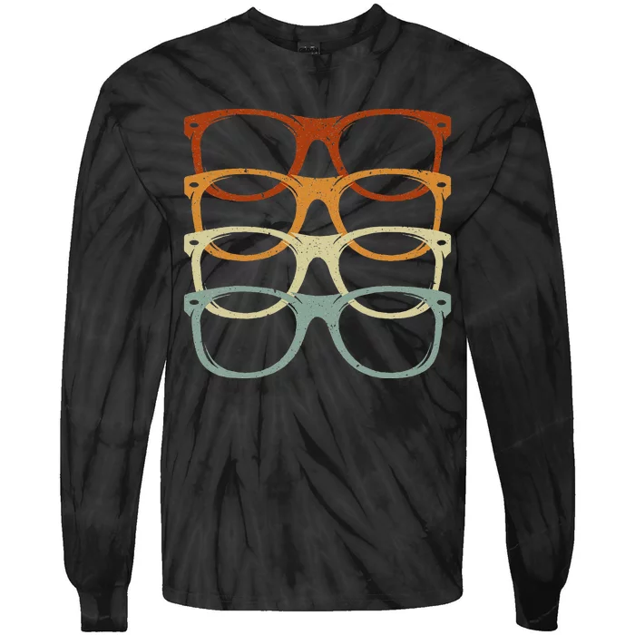 Retro Eyeglass Optician Eye Doctor Ophthalmology Optometrist Tie-Dye Long Sleeve Shirt