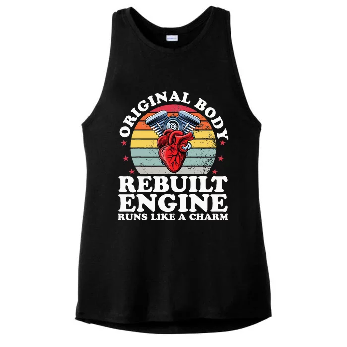 Rebuilt Engine Open Heart Surgery Recovery Survivor Men Ladies Tri-Blend Wicking Tank