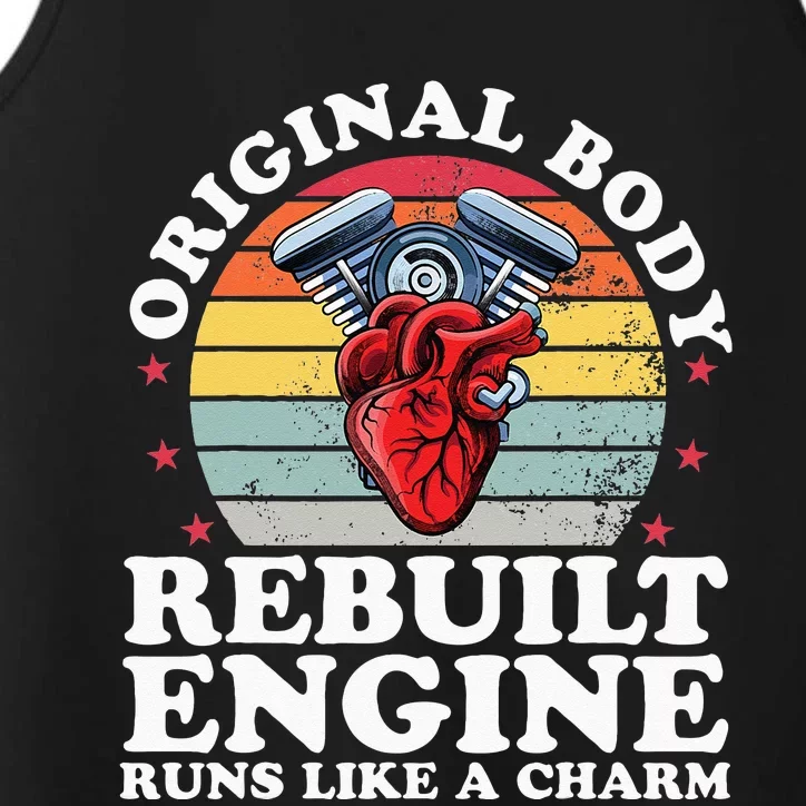 Rebuilt Engine Open Heart Surgery Recovery Survivor Men Performance Tank