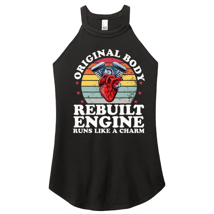 Rebuilt Engine Open Heart Surgery Recovery Survivor Men Women’s Perfect Tri Rocker Tank