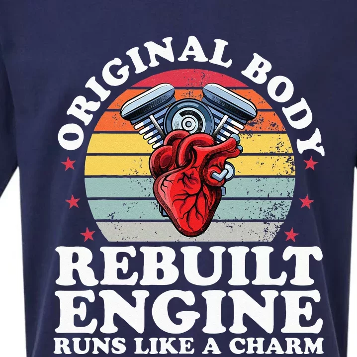 Rebuilt Engine Open Heart Surgery Recovery Survivor Men Sueded Cloud Jersey T-Shirt