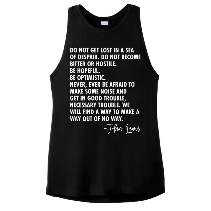 Rep John Lewis Quote RIP Tribute Ladies Tri-Blend Wicking Tank