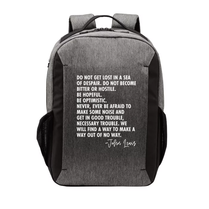 Rep John Lewis Quote RIP Tribute Vector Backpack