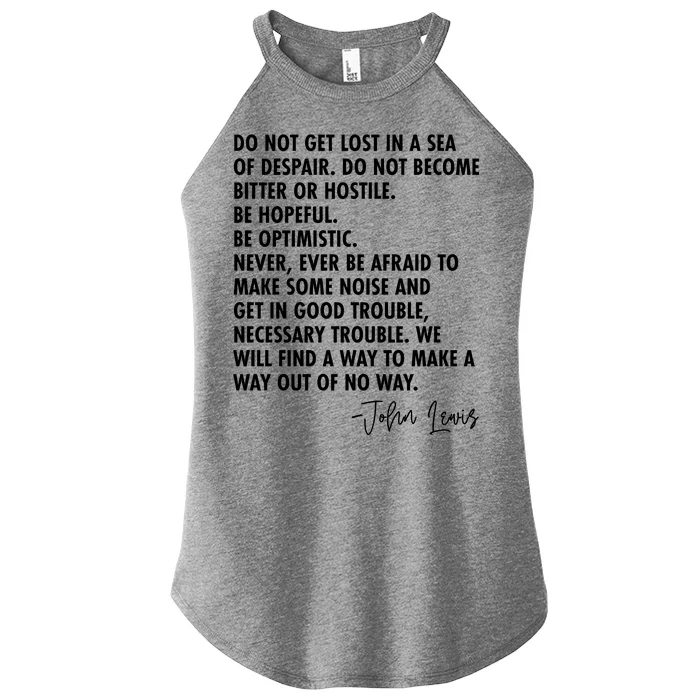 Rep John Lewis Quote RIP Tribute Women’s Perfect Tri Rocker Tank