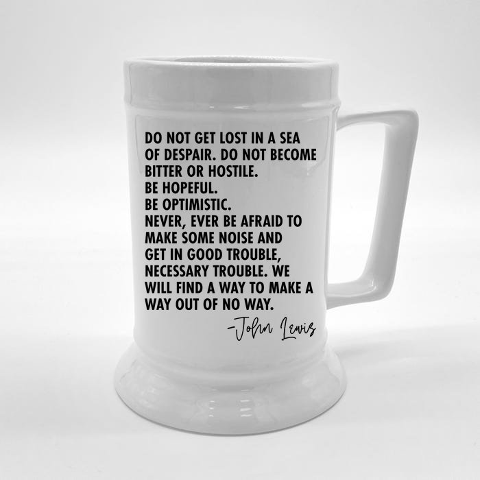 Rep John Lewis Quote RIP Tribute Front & Back Beer Stein