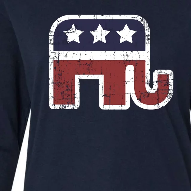 Republican Elephant Political Party Womens Cotton Relaxed Long Sleeve T-Shirt