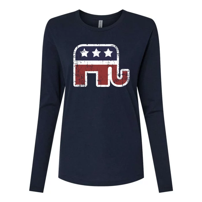 Republican Elephant Political Party Womens Cotton Relaxed Long Sleeve T-Shirt