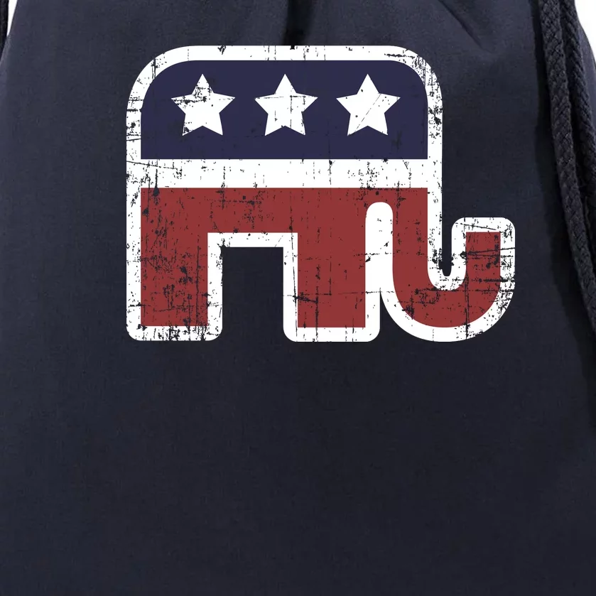 Republican Elephant Political Party Drawstring Bag