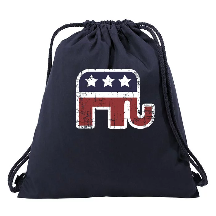 Republican Elephant Political Party Drawstring Bag