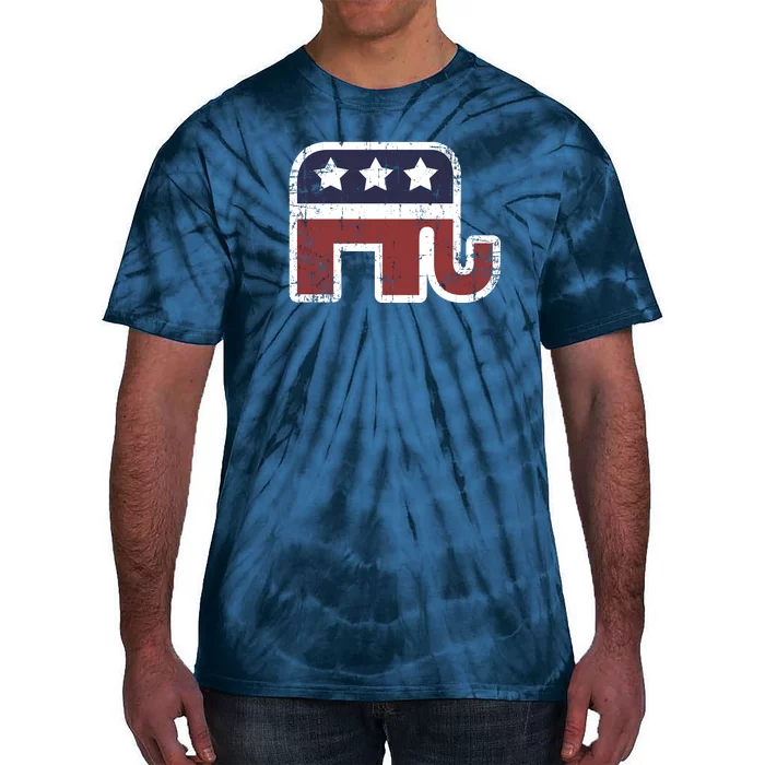 Republican Elephant Political Party Tie-Dye T-Shirt