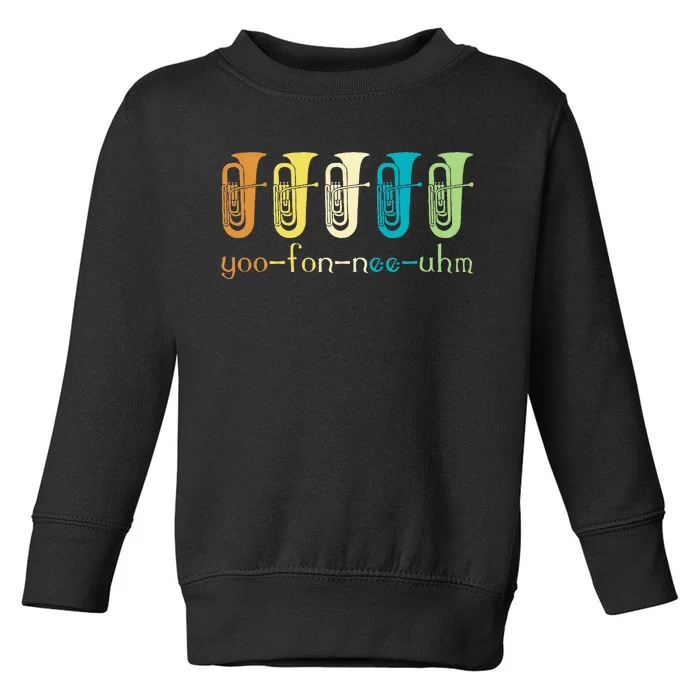 Retro Euphonium Player Euphoniumist Brass Horn Marching Band Toddler Sweatshirt