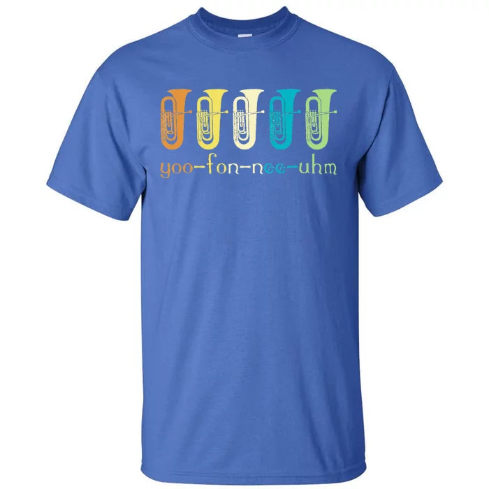 Retro Euphonium Player Euphoniumist Brass Horn Marching Band Tall T-Shirt