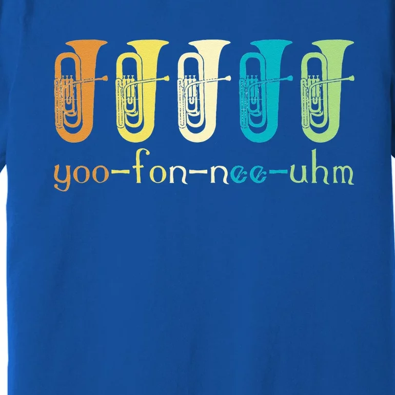 Retro Euphonium Player Euphoniumist Brass Horn Marching Band Premium T-Shirt