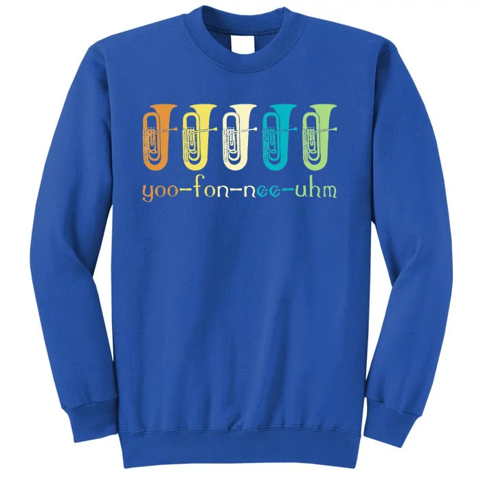 Retro Euphonium Player Euphoniumist Brass Horn Marching Band Tall Sweatshirt